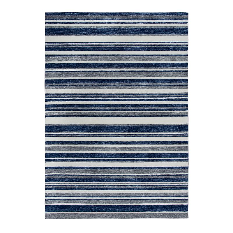 Rizzy Home Jackson Villa Rug, Blue, 5X7.5 Ft