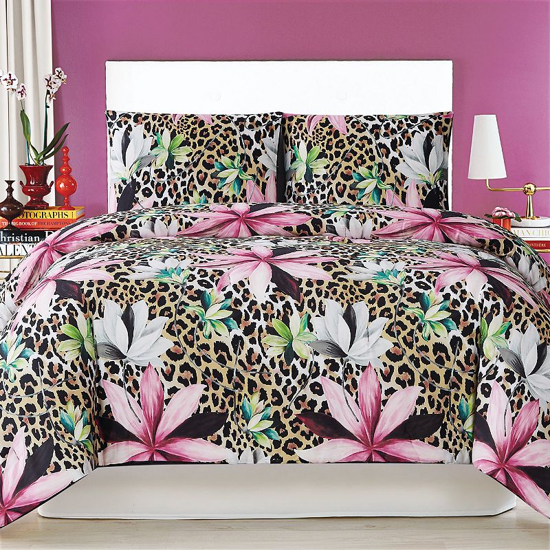 Christian Siriano Tahiti Floral Comforter Set, Multicolor, Twin XL