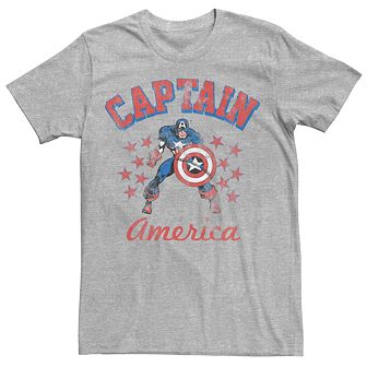 Men's Marvel Captain America Vintage Comic Hero Tee