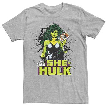 Men's Marvel She-Hulk Holding Comic Book Tee
