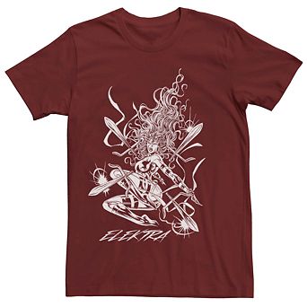 Men's Marvel Elektra Sword Throwing Tee