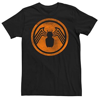 Men's Marvel Venom Orange Chest Logo Tee