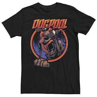 Men's Marvel Deadpool Dogpool Comic Splatter Tee