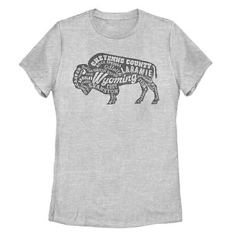 Juniors' Wyoming Buffalo Graphic Tee