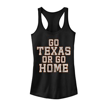 Juniors "Go Texas Or Go Home" Graphic Tank Top