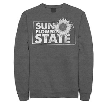 Juniors' Kansas "Sunflower State" Fleece Graphic Top