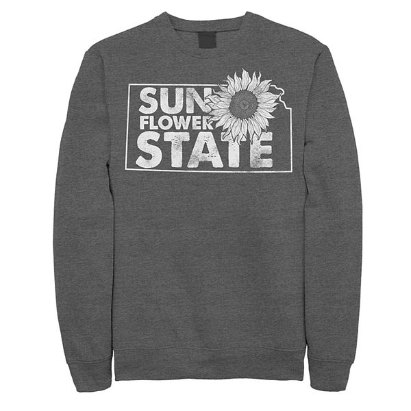 Juniors' Kansas "Sunflower State" Fleece Graphic Top