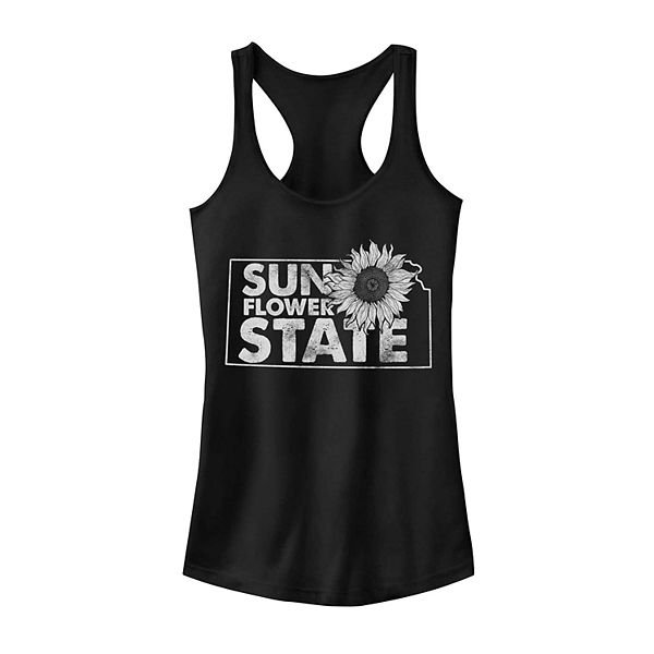 Juniors' Kansas "Sunflower State" Graphic Tank Top