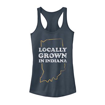 Juniors' "Locally Grown In Indiana" Graphic Tank Top