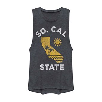 Juniors' "So. Cal State" California Graphic Muscle Tank Top