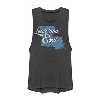 Juniors' "Louisiana Soul" Vintage Graphic Muscle Tank Top