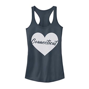 Juniors' Connecticut Heart Graphic Tank Top