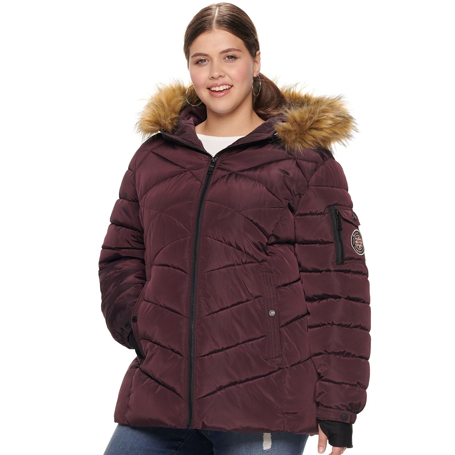plus size short puffer jacket