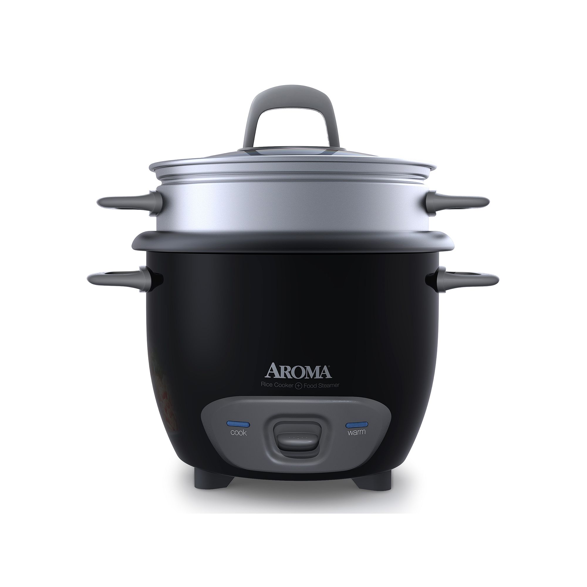 AROMA® 6-Cup (Cooked) / 1.5Qt. Rice & Grain Cooker, Black