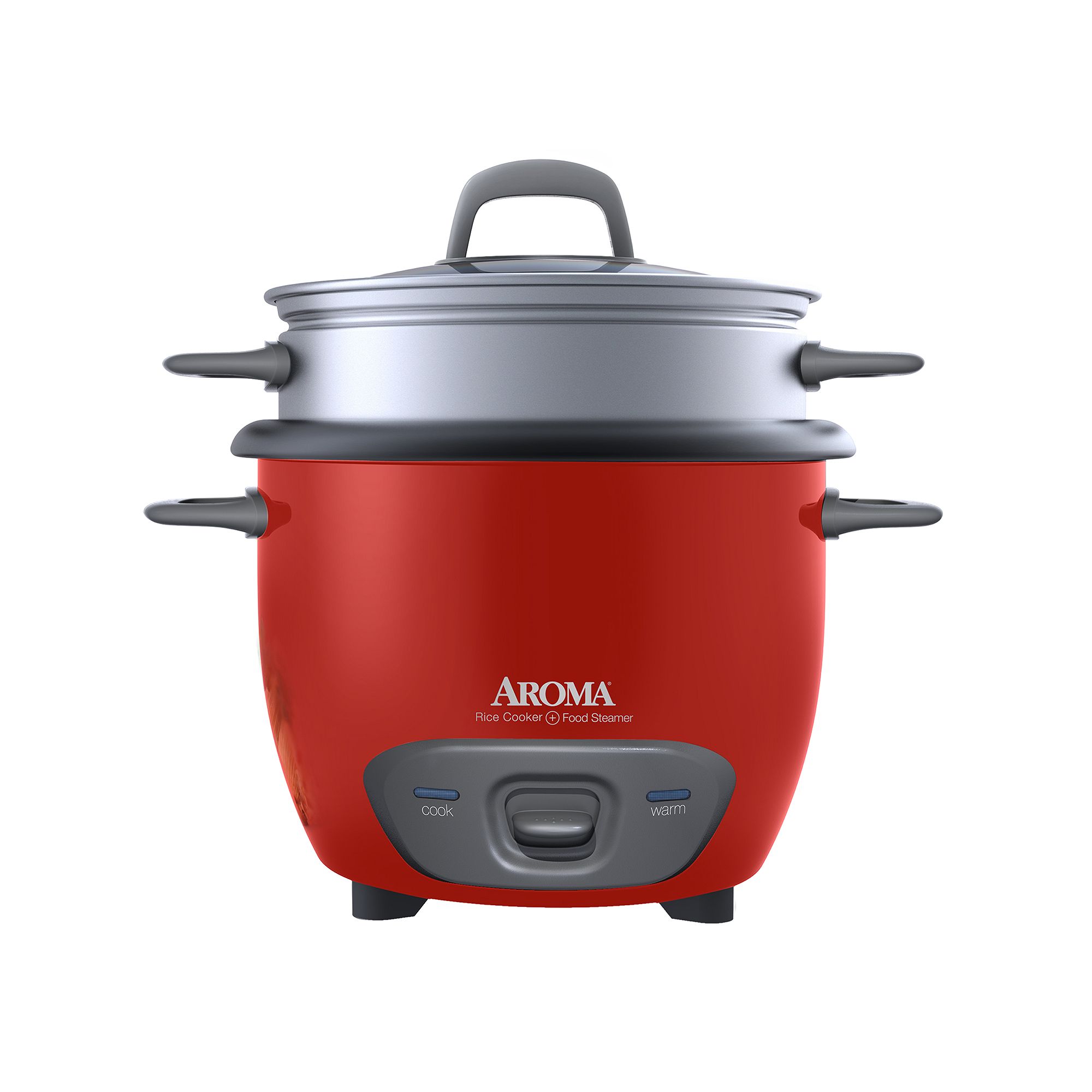 AROMA® 6-Cup (Cooked) / 1.5Qt. Rice & Grain Cooker, Red