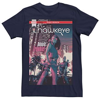 Men's Marvel Hawkeye Double Trouble Comic Cover Tee