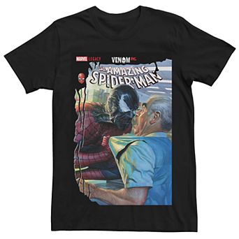Men's Marvel Spider-Man Venom Mask Comic Cover Tee