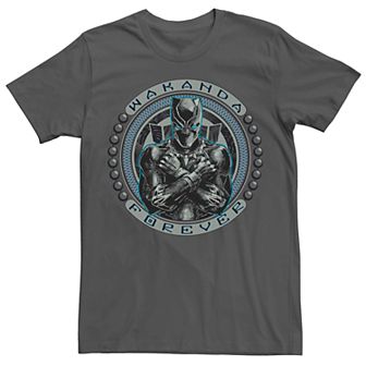 Men's Marvel Black Panther Wakanda Forever Circle Portrait Tee
