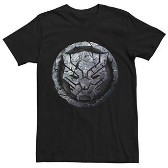 Men's Marvel Black Panther Cracked Stone Logo Tee