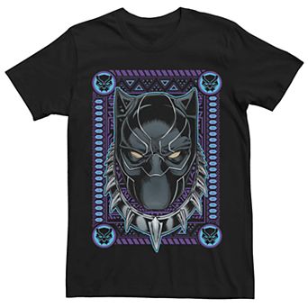 Men's Marvel Black Panther Card Poster Tee