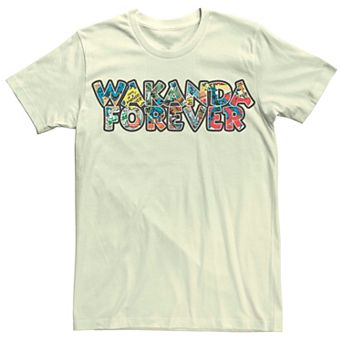 Men's Marvel's Black Panther Retro Wakanda Forever Letter Fill Tee