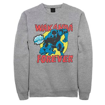 Men's Marvel Black Panther Battles Retro Portrait Fleece