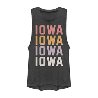 Juniors' Iowa Stack Graphic Muscle Tank Top