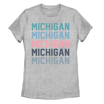Juniors' Michigan Stack Graphic Tee