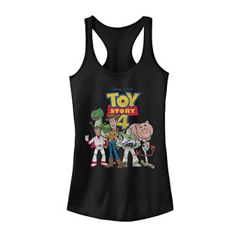 Juniors' Disney Pixar Toy Story 4 Buzz, Woody, and Friends Group Tank Top