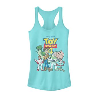 Juniors' Disney Pixar Toy Story 4 Buzz, Woody, and Friends Group Tank Top