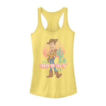 Juniors' Fifth Sun Disney Pixar Toy Story 4 Hey Howdy Woody Sunset Tank Top