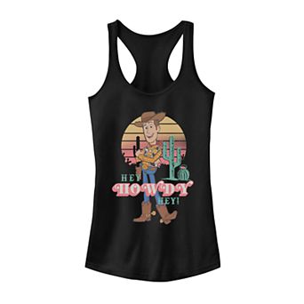 Juniors' Fifth Sun Disney Pixar Toy Story 4 Hey Howdy Woody Sunset Tank Top