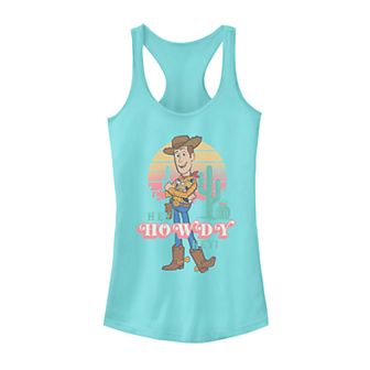 Juniors' Fifth Sun Disney Pixar Toy Story 4 Hey Howdy Woody Sunset Tank Top