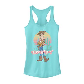 Juniors' Fifth Sun Disney Pixar Toy Story 4 Hey Howdy Woody Sunset Tank Top
