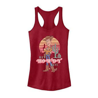 Juniors' Fifth Sun Disney Pixar Toy Story 4 Hey Howdy Woody Sunset Tank Top