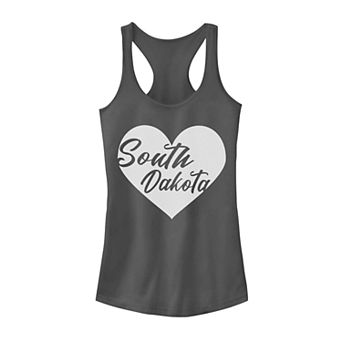 Juniors' South Dakota Heart Tank Top