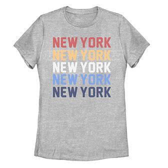 Juniors' New York Stack Graphic Tee