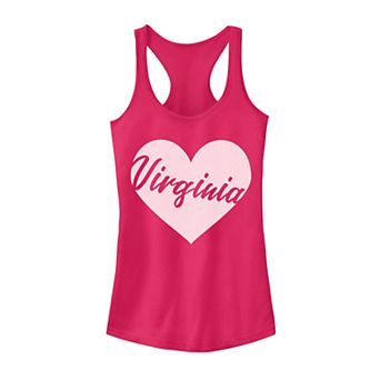 Juniors' Virginia Heart Graphic Tank Top