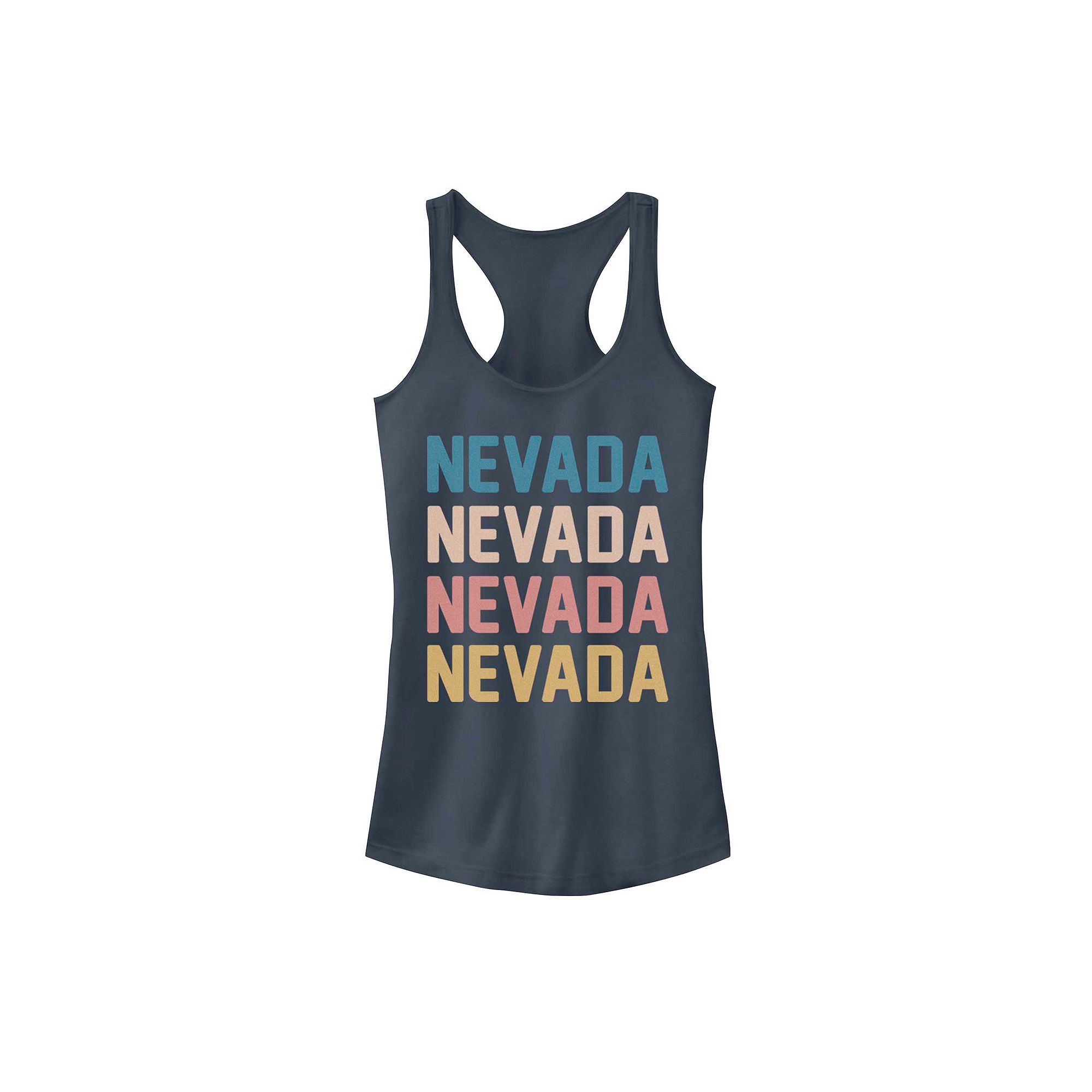 Juniors Nevada Stack Graphic Tank Top, Girls, Size: XS, Blue