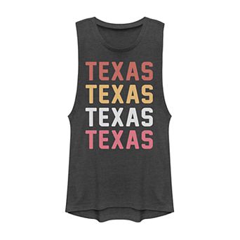 Juniors' Texas Stack Graphic Muscle Tank Top