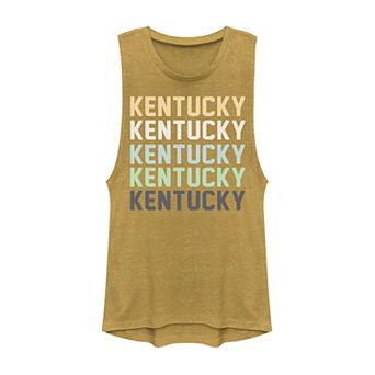 Juniors' Kentucky Stack Graphic Muscle Tank Top