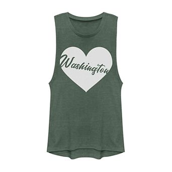 Juniors' Washington Heart Graphic Muscle Tank Top