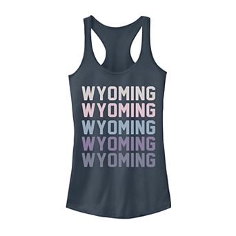 Juniors' Wyoming State Racerback Graphic Tank Top