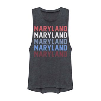 Juniors' Maryland State Graphic Muscle Tank Top