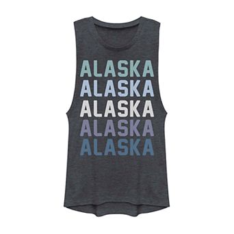 Juniors' Alaska State Graphic Muscle Tank Top