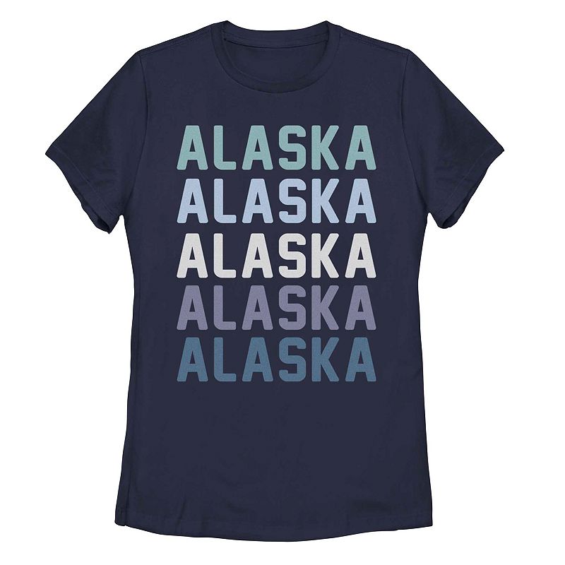 Juniors Alaska State Graphic Tee, Girls, Size: Small, Blue