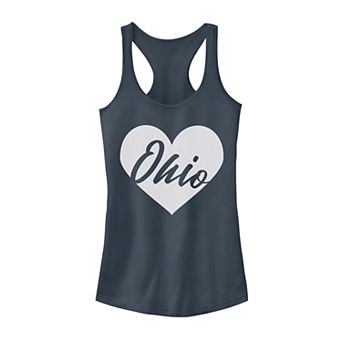 Juniors' Ohio Heart Racerback Graphic Tank Top