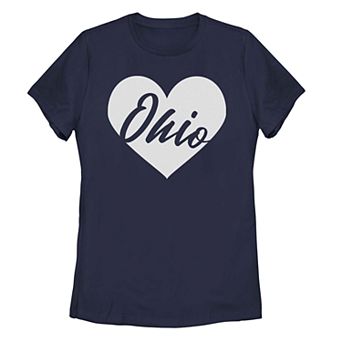 Juniors' Ohio Heart Graphic Tee