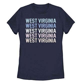 Juniors' West Virginia State Graphic Tee