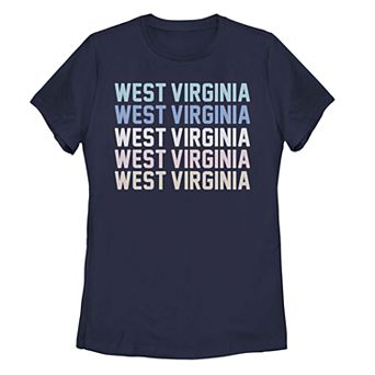 Juniors' West Virginia State Graphic Tee